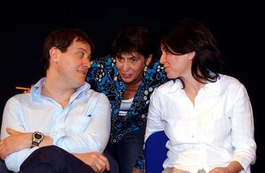 CORRADO E SABINA GUZZANTI CON SERENA DANDINI