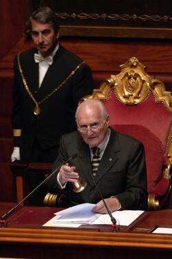 OSCAR LUIGI SCALFARO SENATORE A VITA
