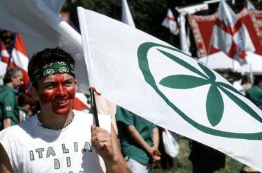 LEGA NORD MANIFESTAZIONE GUARDIA PADANA DEVOLUTION MILITANTI LEGHISTI