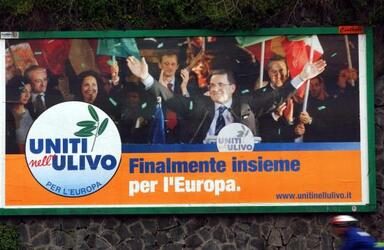 MANIFESTI ELETTORALI UNITI NELL ULIVO ROMANO PRODI