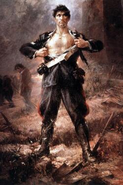 SALVO D ACQUISTO IN UN DIPINTO DI CLEMENTE TAFURI CARABINIERE