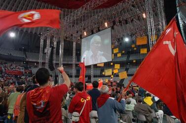 bandiere RIFONDAZIONE COMUNISTA fausto bertinotti POLITICO RIFONDAZIONE COMUNISTA