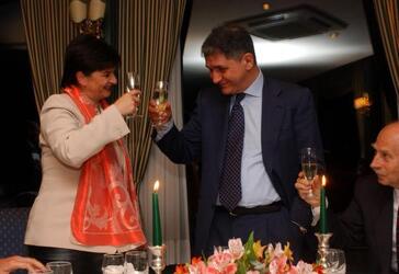 SUSANNE RIESS PASSER VICE CANCELLIERE FEDERALE AUSTRIACO ALLA CENA OFFERTA DAL MINISTRO PER LE POLITICHE COMUNITARIE PROF. ROCCO BUTTIGLIONE