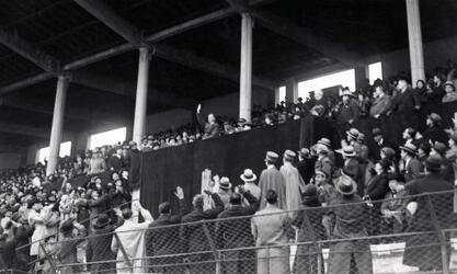 FASCISMO BENITO MUSSOLINI DUCE CANTIERE STADIO OLIMPICO