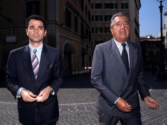 CARLO BE BENEDETTI CON SUO FIGLIO RODOLFO INDUSTRIALE