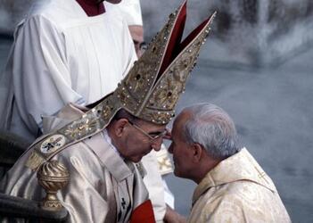 PAPA GIOVANNI PAOLO II SECONDO PONTEFICE PAPA GIOVANNI PAOLO I PRIMO LUCIANI baciamano