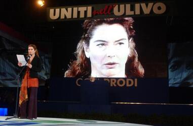 MONICA GUERRITORE ATTRICE ALLA CONVENZIONE PER LA LISTA UNICA