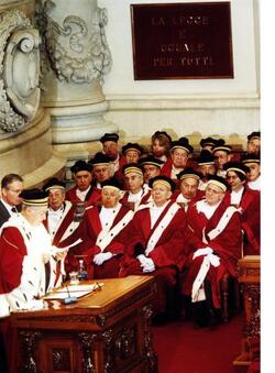 FRANCESCO FAVARA PROCURATORE GENERALE CORTE DI CASSAZIONE INAUGURAZIONE ANNO GIUDIZIARIO MAGISTRATURA GIUDICE TOGHE