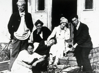 BORIS PASTERNAK SCRITTORE 1918 CON FAMIGLIARI