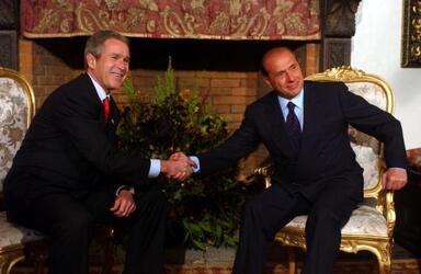 GEORGE BUSH SILVIO BERLUSCONI