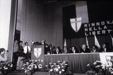 DEMOCRAZIA CRISTIANA BANDIERE AMINTORE FANFANI