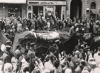 FASCISMO FUNERALI DI MENOTTI GARIBALDI NIPOTE DI GIUSEPPE 1934