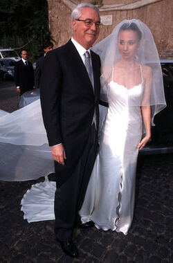 MATRIMONIO CHIARA GERONZI E FABRIZIO LOMBARDO NELLA FOTO CESARE GERONZI CON SUA FIGLIA CHIARA