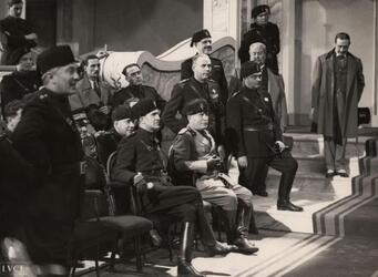 BENITO MUSSOLINI DUCE INAUGURA GLI STUDI CINEMATOGRAFICI DI CINECITTA APRILE 1937