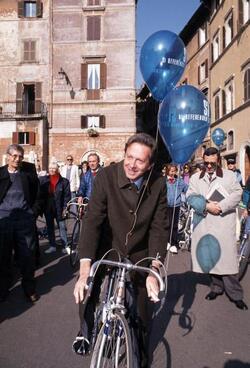 MARIO SEGNI politico BICICLETTA SPORT
