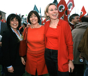 MAURA COSSUTTA GLORIA BUFFO GIOVANNA MELANDRI ALLA MANIFESTAZIONE NAZIONALE DELL ULIVO