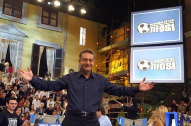 Paolo Bonolis nella trasmissione un mercoledi da tifosi