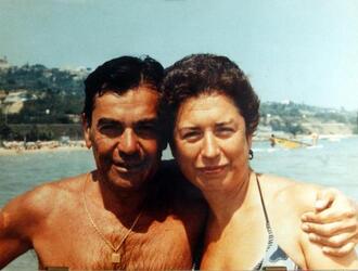 ROSA RUSSO JERVOLINO IL GIORNO 1982 CON IL MARITO VINCENZO GIOVANE