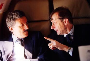 MASSIMO D ALEMA POLITICO DS CON PIERO FASSINO