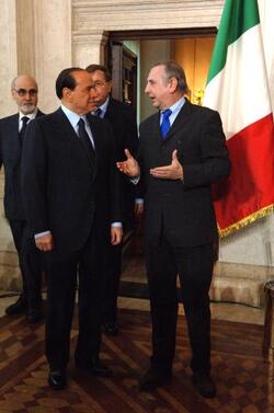 LORENZO DEL BOCA GIORNALISTA ENZO IACOPINO GIORNALISTA SILVIO BERLUSCONI PRESIDENTE DEL CONSIGIO