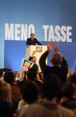 MENO TASSE SILVIO BERLUSCONI AL NO TAX DAY GIANCARLO GALAN