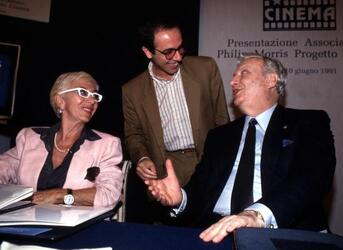 LINA WERTMULLER REGISTA GIUSEPPE TORNATORE REGISTA MARIO CECCHI GORI PRODUTTORE CINE