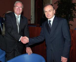 GUIDO ROSSI COMMISSARIO FEDERCALCIO GIANNI PETRUCCI PRESIDENTE CONI