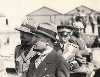 BENITO MUSSOLINI DUCE CON ITALO BALBO A VIGNA DI VALLE BRACCIANO