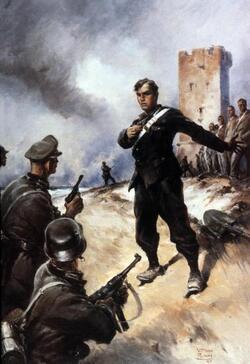 SALVO D ACQUISTO IN UN DIPINTO DI VITTORIO PISANI CARABINIERE