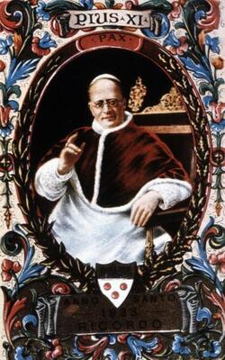 PAPA PIO XI UNDICESIMO PONTEFICE