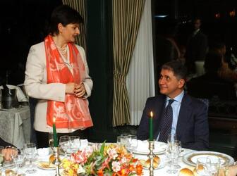 SUSANNE RIESS PASSER VICE CANCELLIERE FEDERALE AUSTRIACO ALLA CENA OFFERTA DAL MINISTRO PER LE POLITICHE COMUNITARIE PROF. ROCCO BUTTIGLIONE