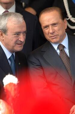 SILVIO BERLUSCONI POLITICO FI PRESIDENTE CONSIGLIO MINISTRI ANTONIO MARTINO POLITICO FI