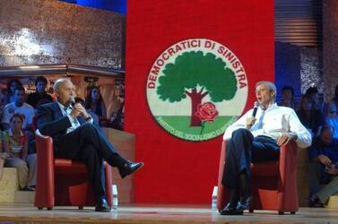 PIERO FASSINO POLITICO DS PAOLO MIELI GIORNALISTA