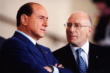 SILVIO BERLUSCONI PRESIDENTE DEL CONSIGLIO CON UMBERTO VATTANI AMBASCIATORE