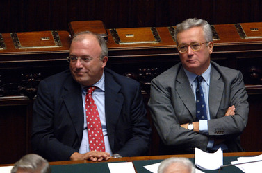 GIULIO TREMONTI POLITICO FI FRANCESCO STORACE POLITICO AN