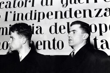 GIULIANO E DELIO GRAMSCI NEL 1947 FIGLI DI antonio GRAMSCI