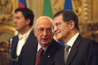 GIORGIO NAPOLITANO PRESIDENTE ROMANO PRODI PRESIDENTE DEL CONSIGLIO