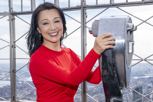 Ming Na Wen Visits The Empire State Building In New York Ming Na Wen Visits The Empire State Building In New York