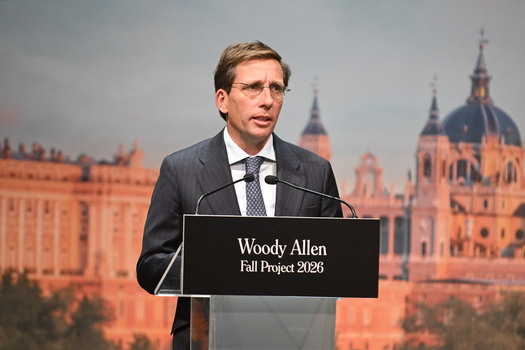 Director Woody Allen holds a press conference ahead of the filming of his new film in Madrid