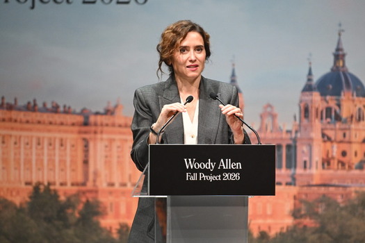 Director Woody Allen holds a press conference ahead of the filming of his new film in Madrid