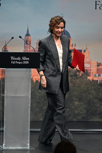 Director Woody Allen holds a press conference ahead of the filming of his new film in Madrid
