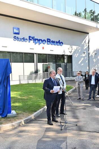 Rome Rai Saxa Rubra Studios. Studio Named After Pippo Baudo Rome Rai Saxa Rubra Studios. Studio Named After Pippo Baudo