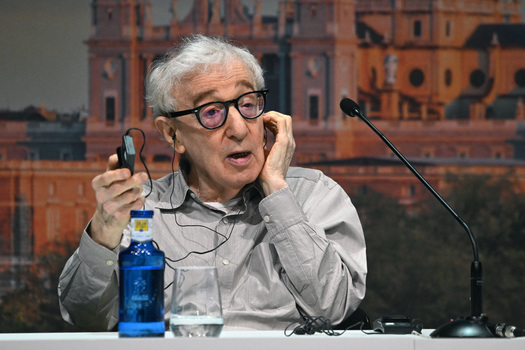 Director Woody Allen holds a press conference ahead of the filming of his new film in Madrid