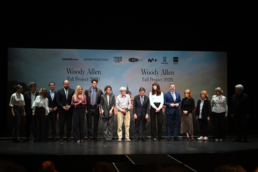 Director Woody Allen holds a press conference ahead of the filming of his new film in Madrid