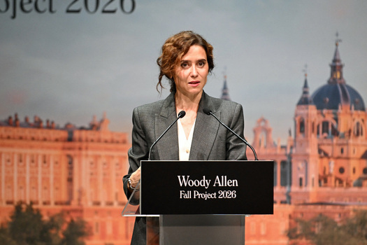 Director Woody Allen holds a press conference ahead of the filming of his new film in Madrid