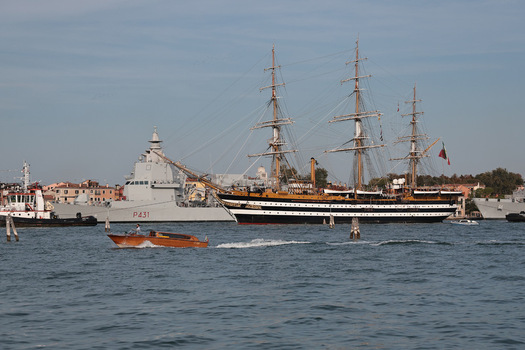 Venice VE Arrival Of The Amerigo Vespucci Venice VE Arrival Of The Amerigo Vespucci