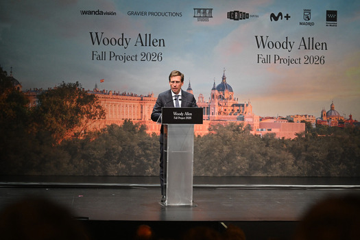 Director Woody Allen holds a press conference ahead of the filming of his new film in Madrid