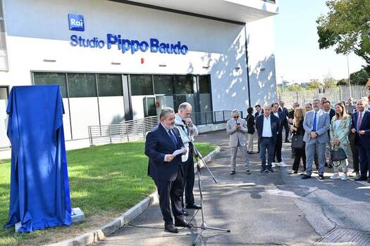 Rome Rai Saxa Rubra Studios. Studio Named After Pippo Baudo Rome Rai Saxa Rubra Studios. Studio Named After Pippo Baudo