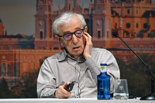 Director Woody Allen holds a press conference ahead of the filming of his new film in Madrid