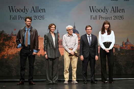 Director Woody Allen holds a press conference ahead of the filming of his new film in Madrid